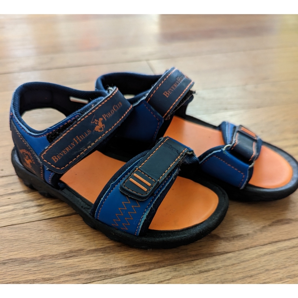 Boys Beverly Hills Polo Club Velcro Sandals - Size 10